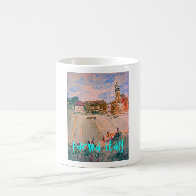 Taza De Café parma italy acuarela (Centro)