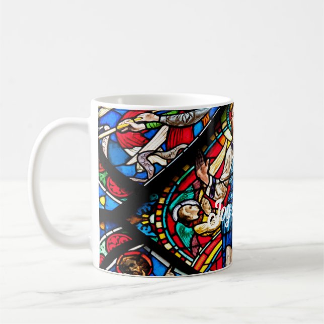 Taza De Café Paro de café con efecto de vidrio manchado con tex (Izquierda)