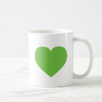 Paro de café de corazón verde primavera