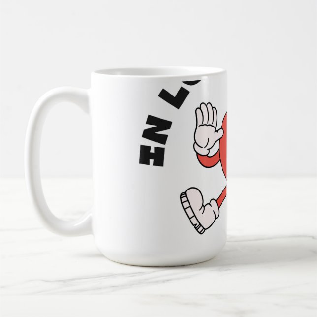 Taza De Café paro de corazón rojo (Izquierda)