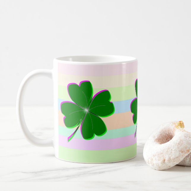 Taza De Café Paro de cuatro hojas (Con donut)
