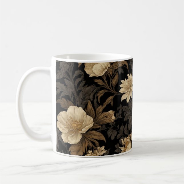 Taza De Café paro de diseño floral (Izquierda)