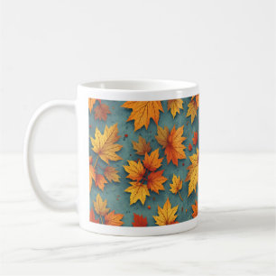 Taza De Café paro de hojas caídas