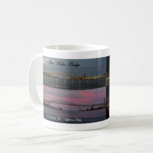 Taza De Café Paro de imagen del puente de agua azul 4