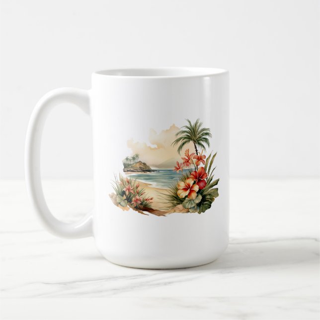 Taza De Café paro de isla tropical (Izquierda)
