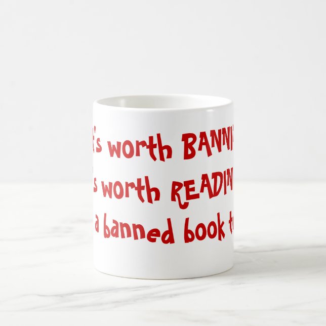 Taza De Café paro de libros prohibido (Centro)