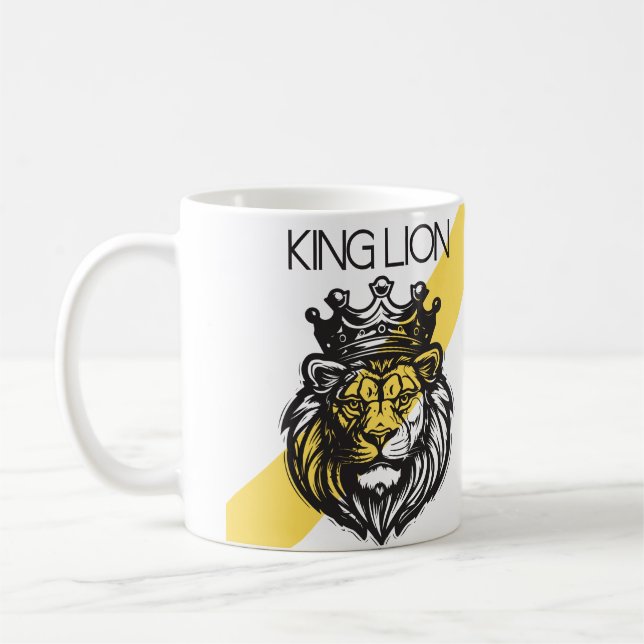 Taza De Café paro del león del rey (Izquierda)