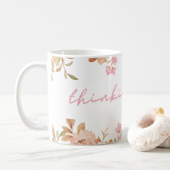 Taza De Café paro floral (Con donut)