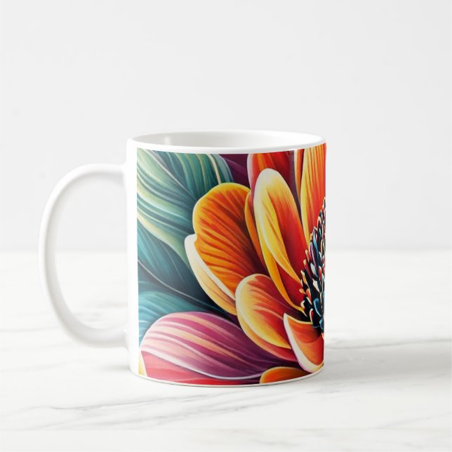 Taza De Café paro floral de fantasía (Izquierda)