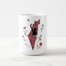 Taza De Café paro floral palestino