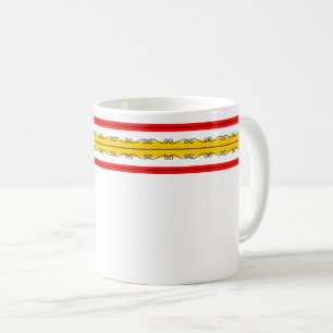 Taza De Café Paro fronterizo de franjas de España