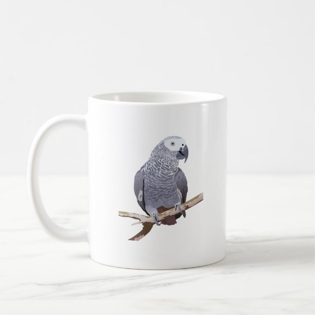Taza De Café Paro gris africano (Izquierda)