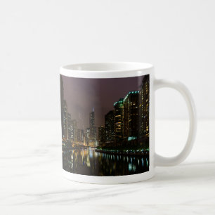 Taza De Café Paro relámpago sobre el café del río Chicago