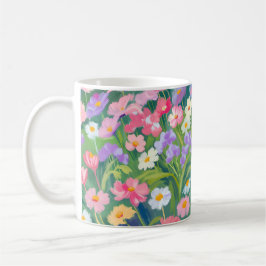 Taza De Café paro rutinario matutino floral