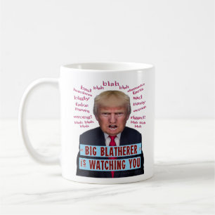Taza De Café Parodia política de presidente Donald Trump 1984