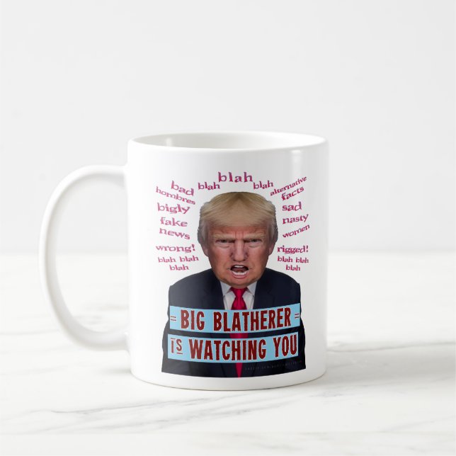 Taza De Café Parodia política de presidente Donald Trump 1984 (Izquierda)