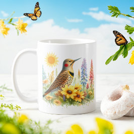 Taza De Café Parpadeo de color de agua de primavera -