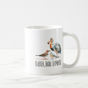Taza De Café Parpadeo Dodo Titmouse Aparato Pájaro Nerd Wildlif