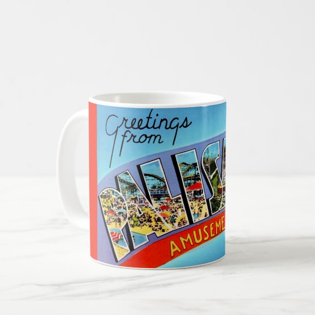 Taza De Café Parque de atracciones Retro Palisades (Anverso izquierdo)