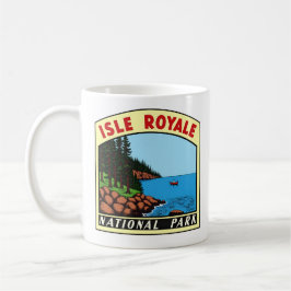 Taza De Café Parque de la Nación Real de la Isla Vintage Michig