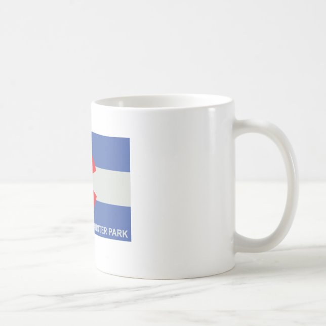 Taza De Café Parque del invierno, Colorado - neón (Derecha)