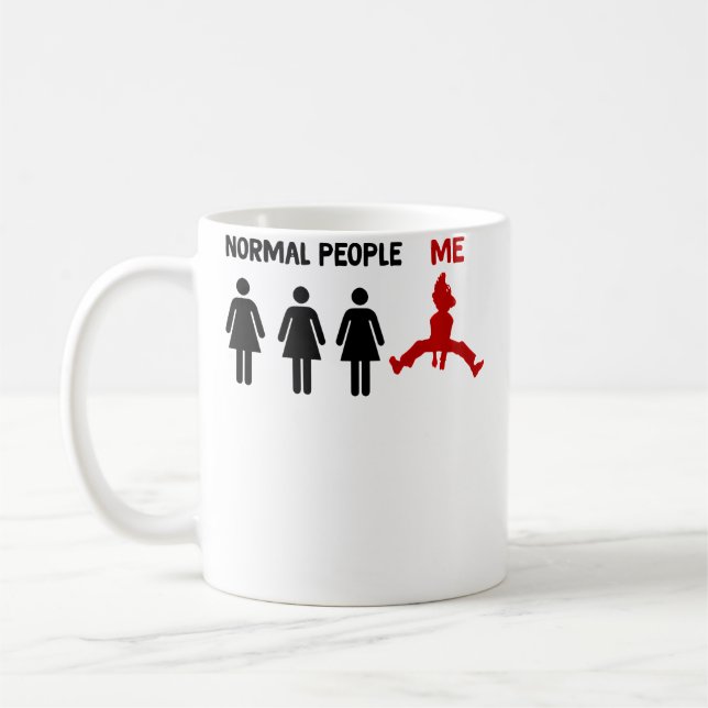 Taza De Café Parque divertido gente normal Yo saltando parque M (Izquierda)