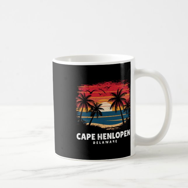Taza De Café Parque Estatal Cape Henlopen Delaware Surfboarder  (Derecha)
