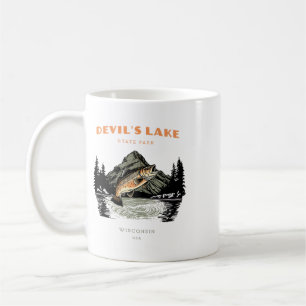 Taza De Café Parque Estatal Devil's Lake Wisconsin Retro Vintag