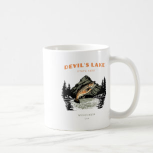 Taza De Café Parque Estatal Devil's Lake Wisconsin Retro Vintag
