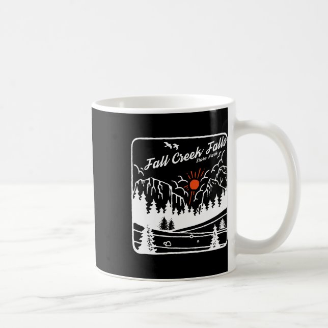 Taza De Café Parque estatal Fall Creek Falls Tennessee Guay mod (Derecha)