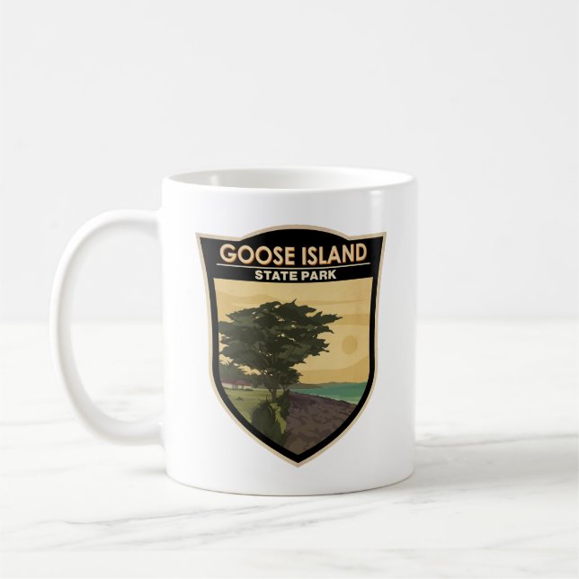 Taza De Café Parque Estatal Goose Island Texas Vintage (Izquierda)