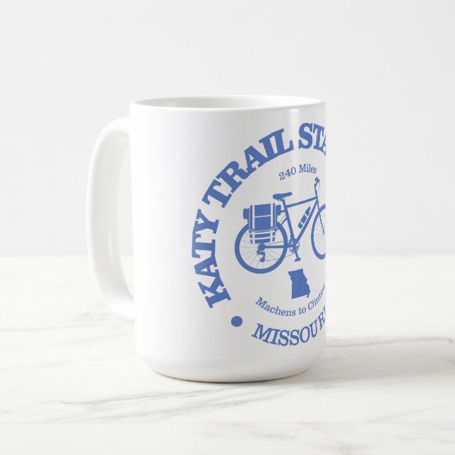 Taza De Café Parque Estatal Katy Trail (ciclismo) (Anverso izquierdo)
