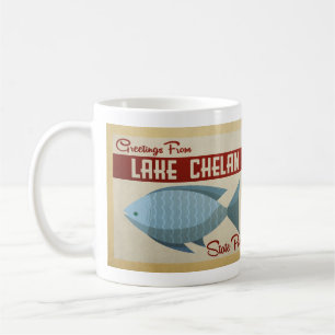 Taza De Café Parque Estatal Lake Chelan Fish Vintage Travel