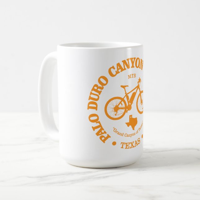 Taza De Café Parque Estatal Palo Duro Canyon (ciclismo) (Anverso izquierdo)