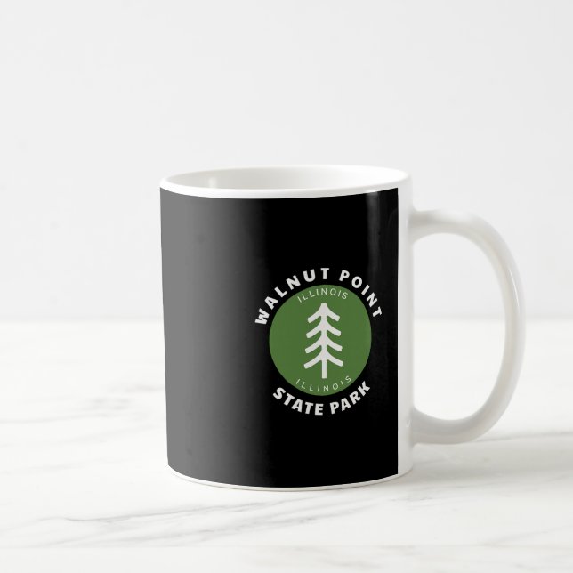 Taza De Café Parque Estatal Walnut Point Illinois Il Bosque Árb (Derecha)