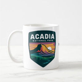 Taza De Café Parque nacional Acadia Ilustracion de la Banda del