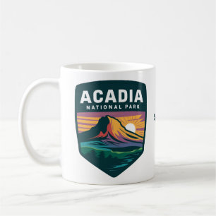 Taza De Café Parque nacional Acadia Ilustracion de la Banda del