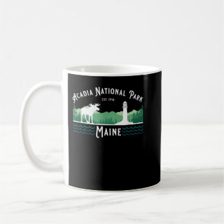 Taza De Café Parque nacional Acadia Maine Moose Lighthouse Souv