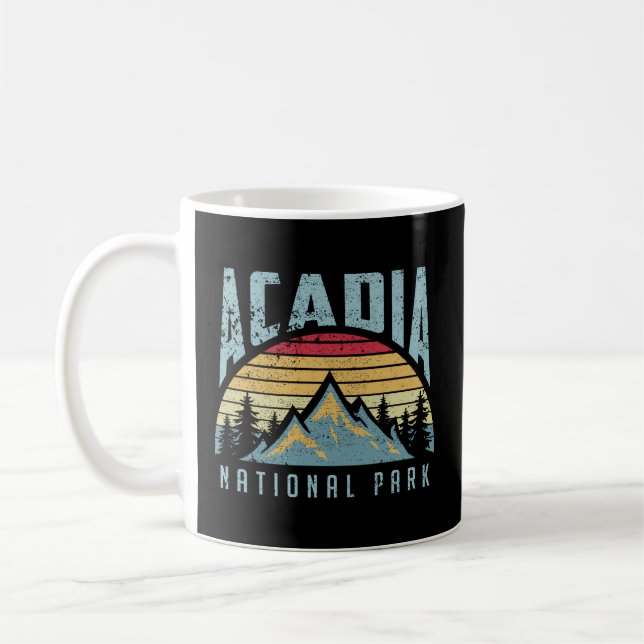 Taza De Café Parque nacional Acadia Montañas Maine (Izquierda)