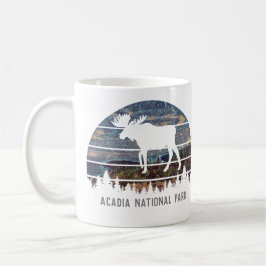 Taza De Café Parque Nacional Acadia Personalizable de Moose