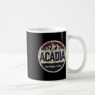 Taza De Café Parque Nacional Acadia Retro Vintage Montaña Mujer