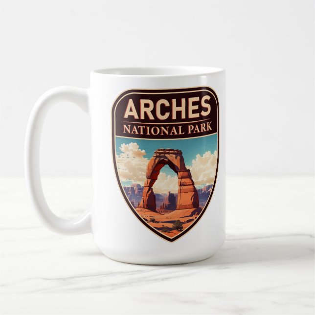 Taza De Café Parque nacional Arches Moab Utah Delicate Arch (Izquierda)