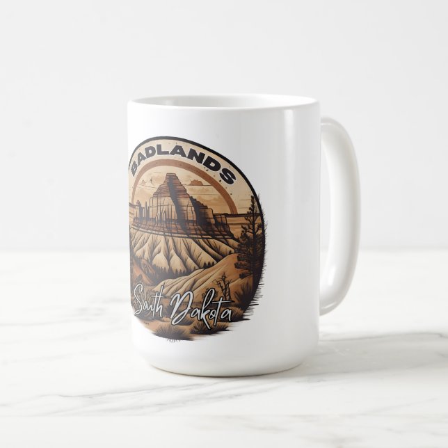 Taza De Café Parque nacional Badlands (Anverso derecho)