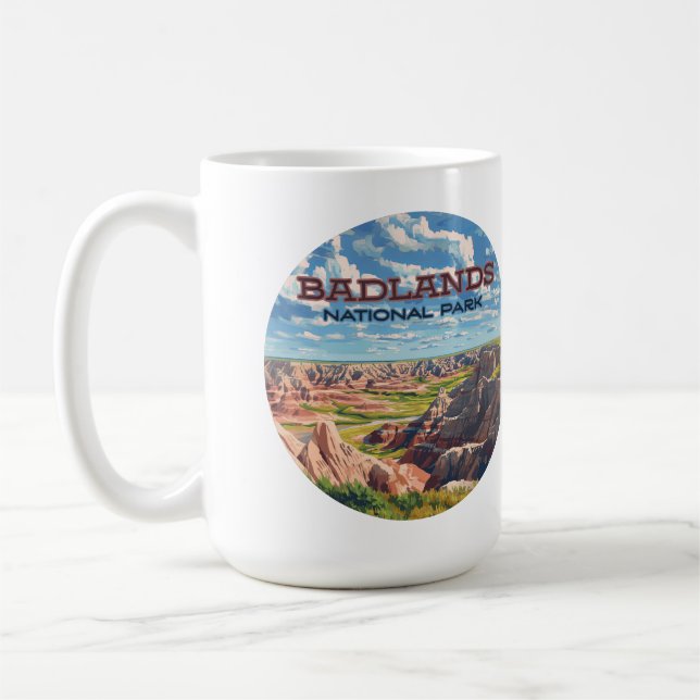 Taza De Café Parque nacional Badlands Dakota del Sur (Izquierda)