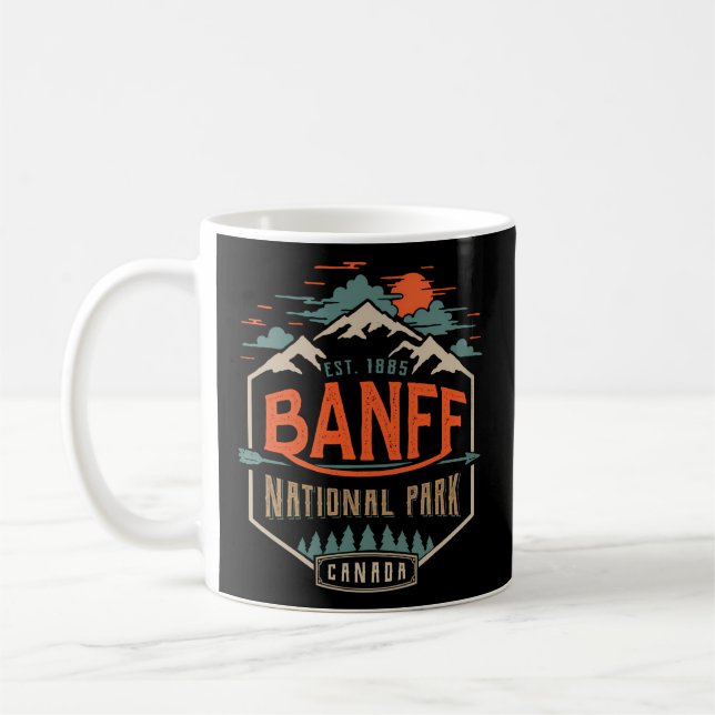 Taza De Café Parque nacional Banff Alberta Canada Look (Izquierda)