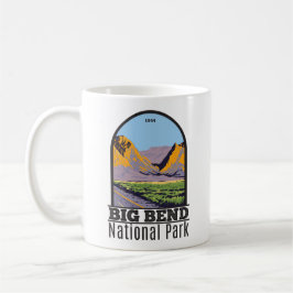 Taza De Café Parque nacional Big Bend Chisos Montañas Vintage