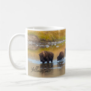 Taza De Café Parque nacional Bison River Crossing Yellowstone