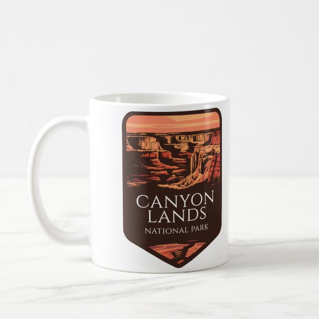 Taza De Café Parque nacional Canyonlands Emblem Sunset (Izquierda)