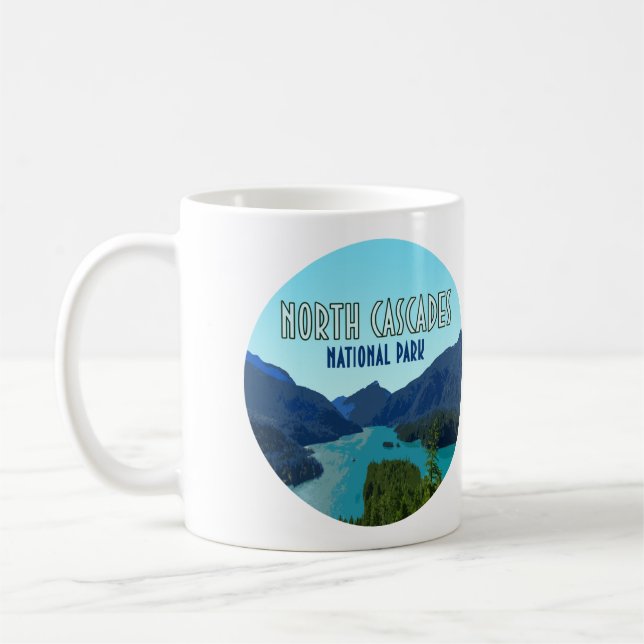 Taza De Café Parque nacional Cascades del Norte de Washington (Izquierda)