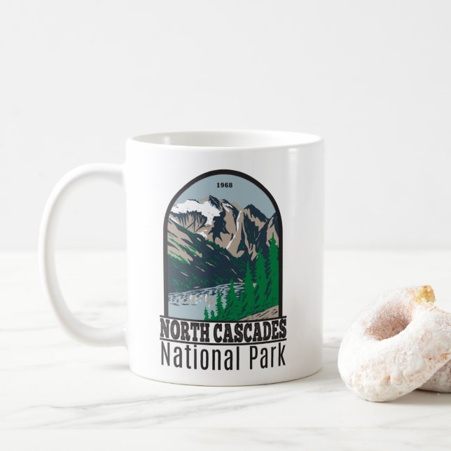 Taza De Café Parque nacional Cascades Norte Monte Triumph Vinta (Con donut)